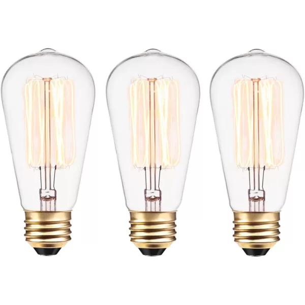 Globe Electric 40W Equivalent Soft White 2000K Edison Candelabra Amber Glass Dimmable LED Light Bulb 31355 1Pack B10 VintageS60 Vintage