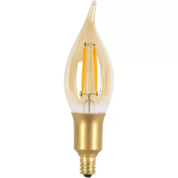 Globe Electric 40W Equivalent Soft White 2200K Vintage Edison Candelabra Dimmable LED Light Bulb E12 Base 200 Lumens 73191 1 Pack Yellow1 Pack