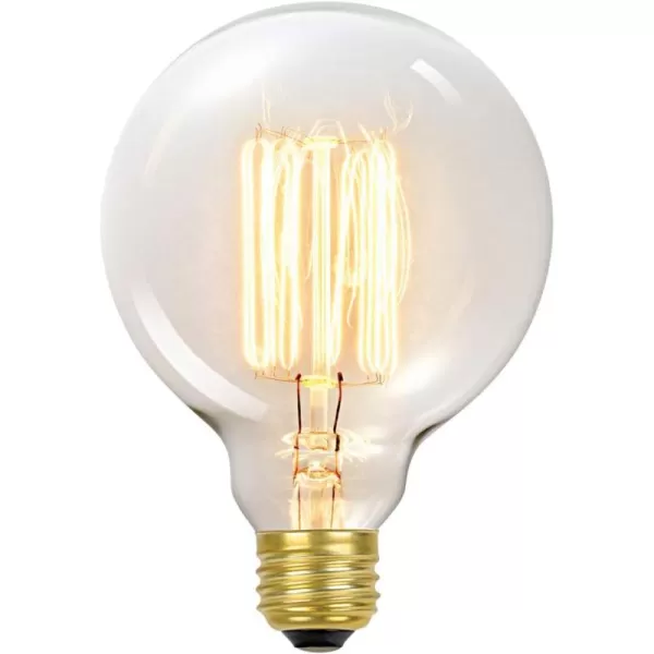 Globe Electric 60W Vintage Edison G30 Vanity Tungsten Incandescent Filament Light Bulb E26 Standard Base 245 Lumens1 Count Pack of 1