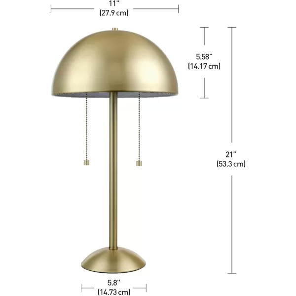 Globe Electric 65531 Luna 21quot 2Light Table Lamp Matte Blush Pink Double Plated Nickel OnOff Pull ChainsHaydel Brass