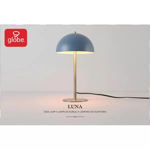 Globe Electric 65531 Luna 21quot 2Light Table Lamp Matte Blush Pink Double Plated Nickel OnOff Pull ChainsLuna Blue