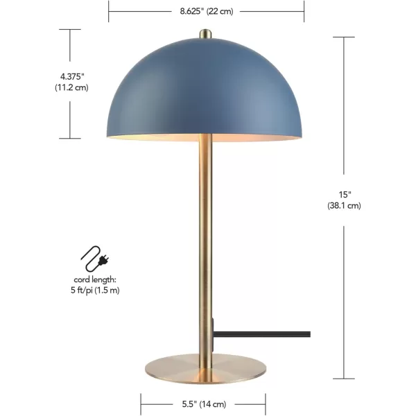 Globe Electric 65531 Luna 21quot 2Light Table Lamp Matte Blush Pink Double Plated Nickel OnOff Pull ChainsLuna Blue