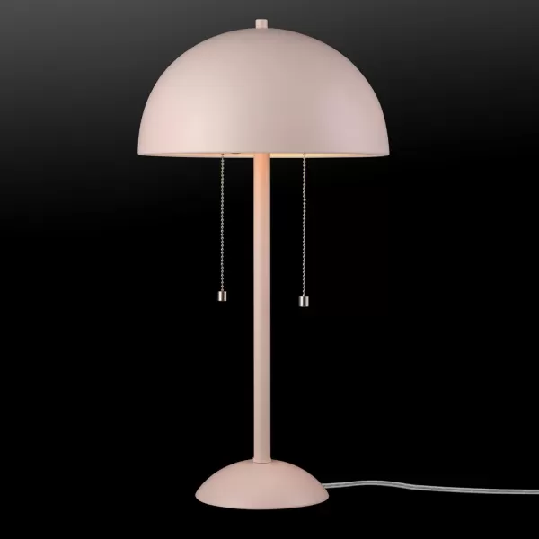 Globe Electric 65531 Luna 21quot 2Light Table Lamp Matte Blush Pink Double Plated Nickel OnOff Pull ChainsLuna Pink