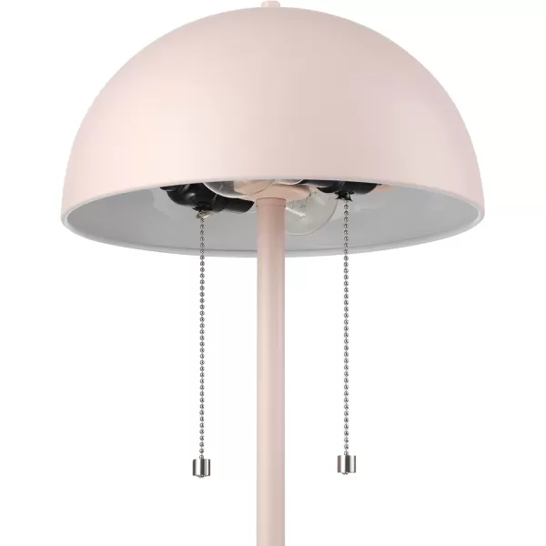 Globe Electric 65531 Luna 21quot 2Light Table Lamp Matte Blush Pink Double Plated Nickel OnOff Pull ChainsLuna Pink