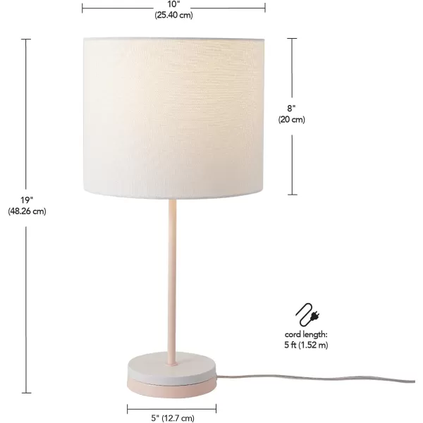 Globe Electric 67347 22quot 2Light Table Lamp Metallic Dark Gray Table Lamp for Living Room Dual Pull Chains Lamps for Bedrooms Nightstand Room Dcor Home Improvement Home Office AccessoriesBlush Pink