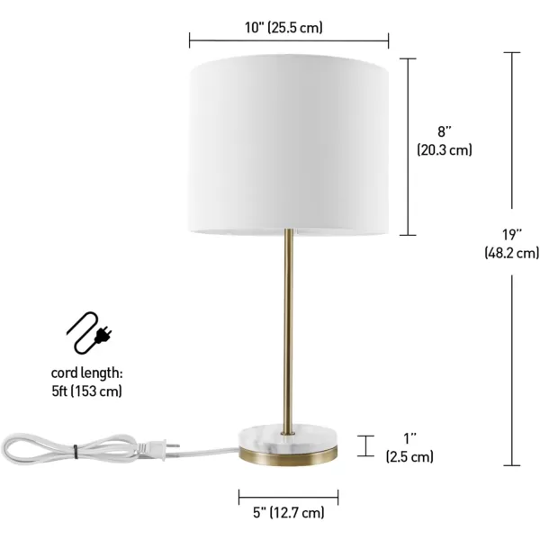 Globe Electric 67347 22quot 2Light Table Lamp Metallic Dark Gray Table Lamp for Living Room Dual Pull Chains Lamps for Bedrooms Nightstand Room Dcor Home Improvement Home Office AccessoriesSoft Gold