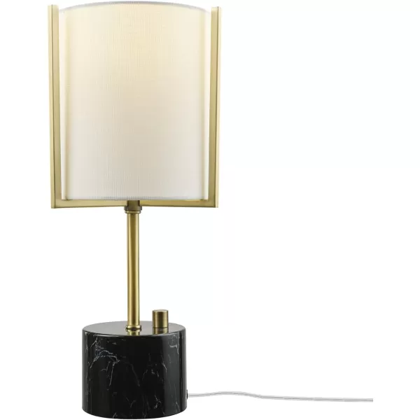 Globe Electric 67347 22quot 2Light Table Lamp Metallic Dark Gray Table Lamp for Living Room Dual Pull Chains Lamps for Bedrooms Nightstand Room Dcor Home Improvement Home Office AccessoriesMatte Brass  Faux White Marble