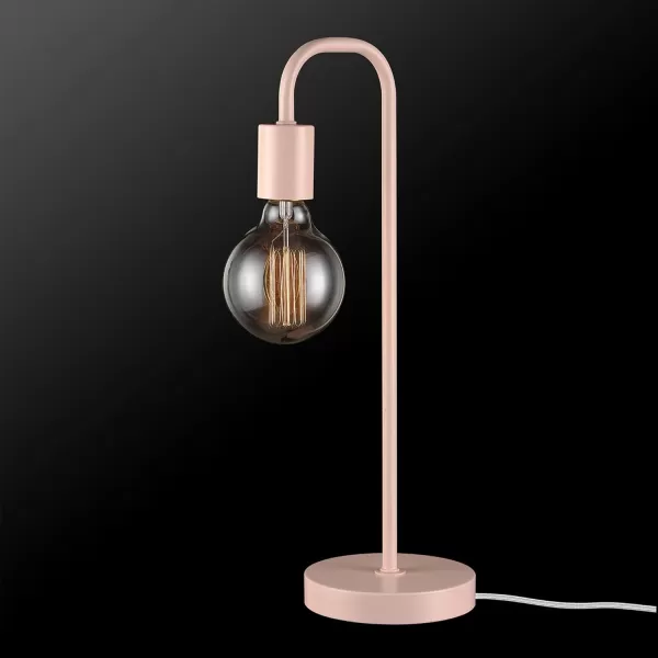 Globe Electric 67433 18quot Table Lamp Matte Brass Table Lamp for Living Room Home Dcor Lamps for Bedrooms Room Dcor Nightstand Home Improvement Reading Lamp E26 Base Socket Home DcorMatte Pink