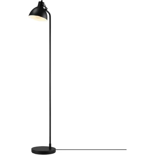 Globe Electric 12916 Lex 60quot Floor Lamp Black Satin Finish Gold AccentsBlack  Fern