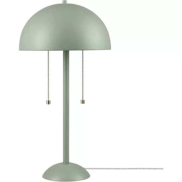 Globe Electric 65531 Luna 21quot 2Light Table Lamp Matte Blush Pink Double Plated Nickel OnOff Pull ChainsHaydel Sage Green