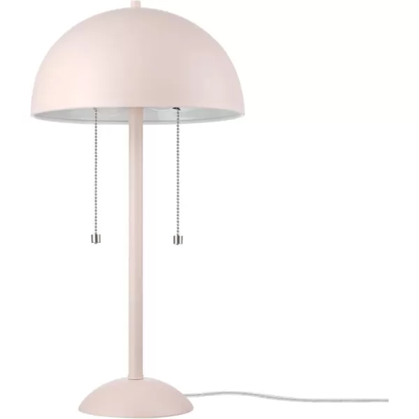 Globe Electric 65531 Luna 21quot 2Light Table Lamp Matte Blush Pink Double Plated Nickel OnOff Pull ChainsLuna Pink