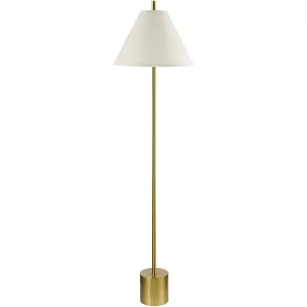 Globe Electric 67046 DAlessio 58quot Floor Lamp Matte Black White Linen Shade OnOff Socket Rotary SwitchMatte Brass  Hayden