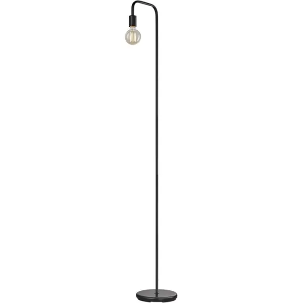 Globe Electric 67069 70quot Matte White Floor Lamp with inLine OnOff Foot Switch for Living Room Bedroom Home Improvement Dcor and Office AccessoriesBlack