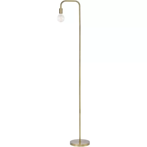 Globe Electric 67069 70quot Matte White Floor Lamp with inLine OnOff Foot Switch for Living Room Bedroom Home Improvement Dcor and Office AccessoriesMatte Brass