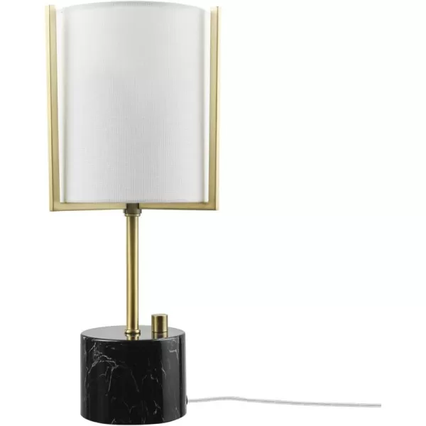 Globe Electric 67347 22quot 2Light Table Lamp Metallic Dark Gray Table Lamp for Living Room Dual Pull Chains Lamps for Bedrooms Nightstand Room Dcor Home Improvement Home Office AccessoriesMatte Brass  Faux White Marble