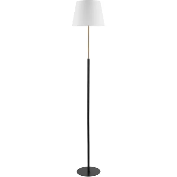 Globe Electric 67775 62quot Floor Lamp Matte Brass White Linen Shade Floor Lamp for Living Room Floor Lamp for Bedroom Home Improvement Reading Lamp Home Office Accessories Home DcorRen