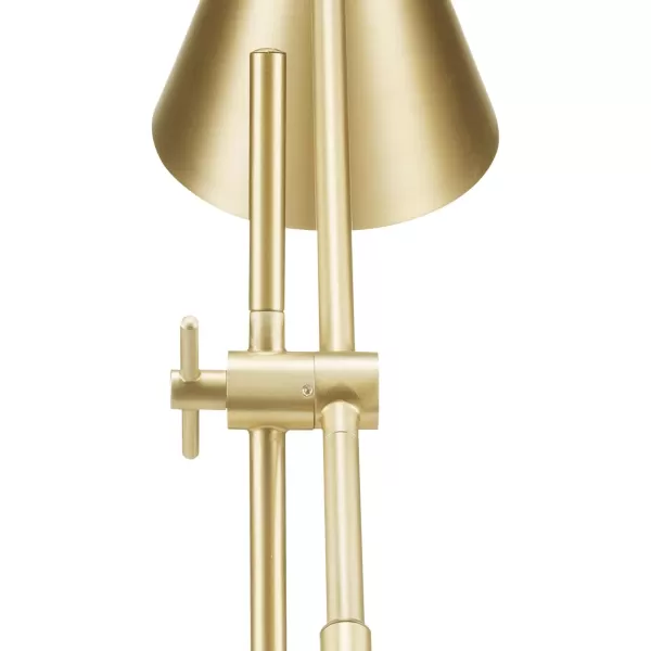 Globe Electric 52098 Pratt 20quot DeskTable Lamp Matte Brass Finish Adjustable Height Balance Arm inLine Rocker OnOff SwitchBrass