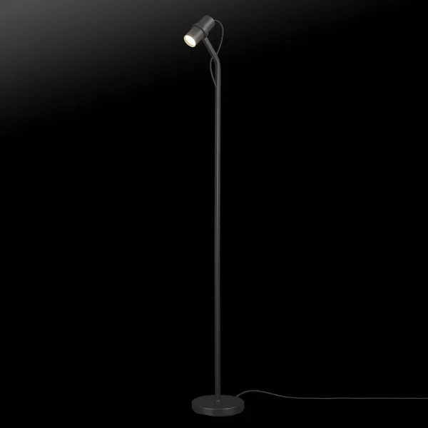 Globe Electric 65911 60quot Floor Lamp Matte Black Brass Pivot Matte Black Shade inLine OnOff Foot SwitchMRDK Matte Black