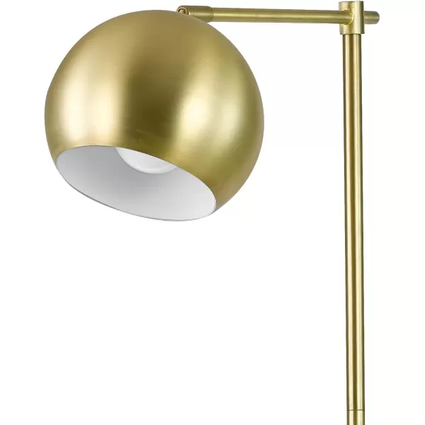 Globe Electric 65911 60quot Floor Lamp Matte Black Brass Pivot Matte Black Shade inLine OnOff Foot SwitchMolly Gold