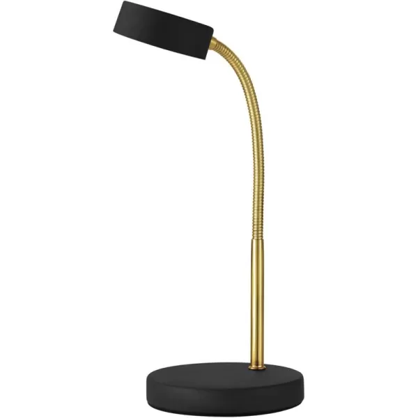 Globe Electric 30061 Desk Lamp Gold Gooseneck Matte Black Finish 5W Energy Star Integrated LED 250 Lumens 30061 1545quot Black ampamp GoldMatte Black  Gooseneck