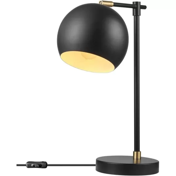 Globe Electric 52097 Pratt 18quot Desk Lamp Matte Brass Finish Adjustable Height inLine Rocker OnOff SwitchMatte Black  Charlotte