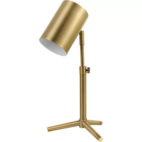 Globe Electric 52097 Pratt 18quot Desk Lamp Matte Brass Finish Adjustable Height inLine Rocker OnOff SwitchMatte Brass 18