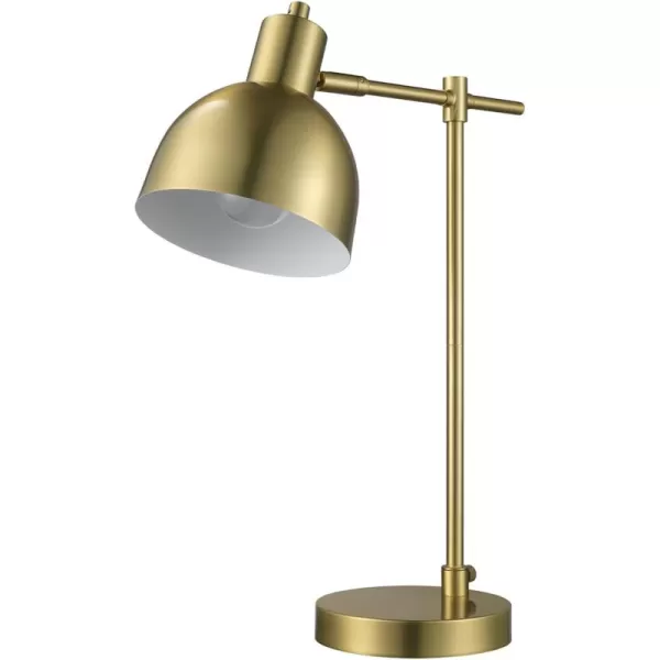 Globe Electric 52097 Pratt 18quot Desk Lamp Matte Brass Finish Adjustable Height inLine Rocker OnOff SwitchShaded Brass  Dimitri