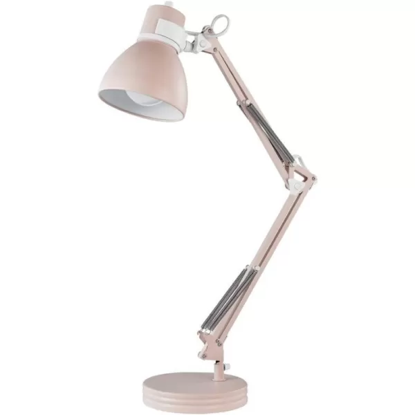 Globe Electric 56106 28quot Spring Balanced Arm Desk Lamp Matte Gray OnOff Rotary Switch on Shade Interchangeable Base and Clamp Arm Design Home Dcor Desk Lamps for Home Office Home DcorRose