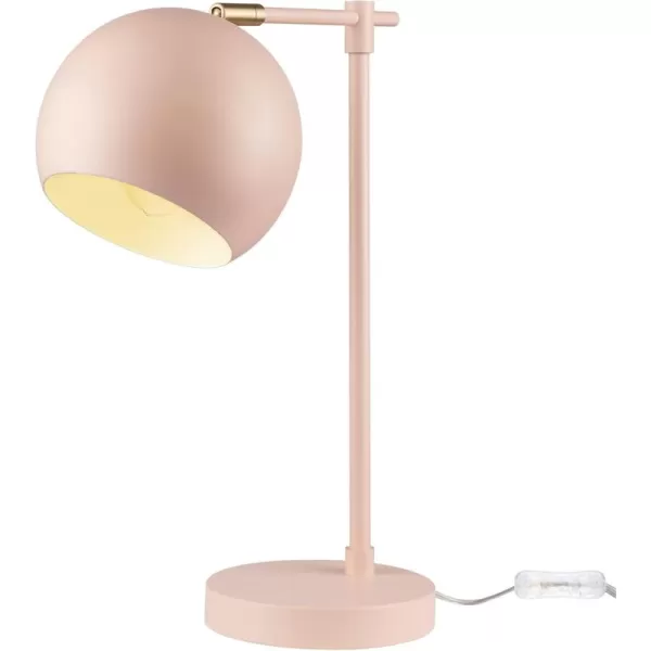 Globe Electric 67338 Novogratz x Globe Dobby 16quot Desk Lamp Matte Rose Matte Gold Legs Clear Cord inLine OnOff Switch PinkMatte Pink  Hannah