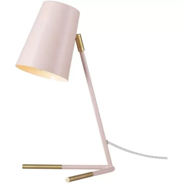 Globe Electric 67338 Novogratz x Globe Dobby 16quot Desk Lamp Matte Rose Matte Gold Legs Clear Cord inLine OnOff Switch PinkMatte Rose  Dobby