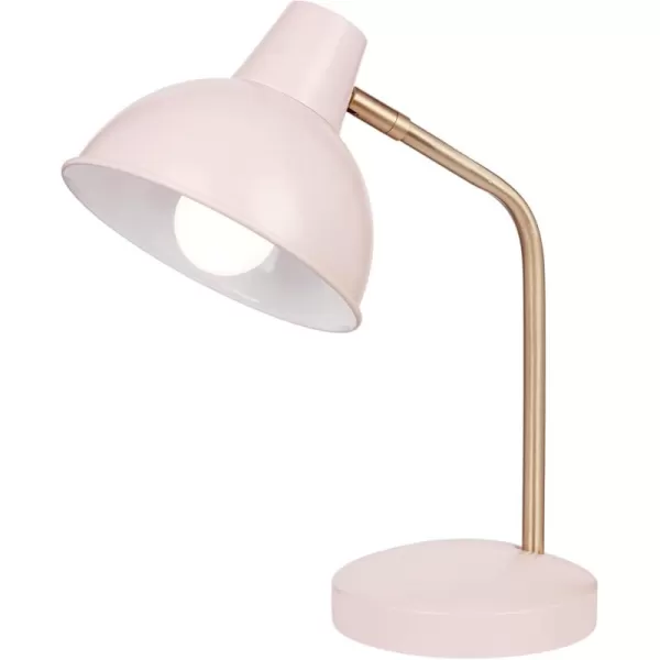 Globe Electric 67338 Novogratz x Globe Dobby 16quot Desk Lamp Matte Rose Matte Gold Legs Clear Cord inLine OnOff Switch PinkMatte Rose  Robin