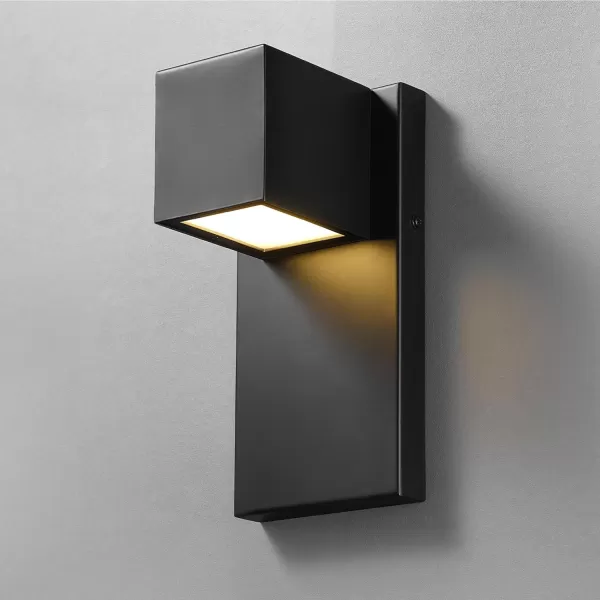 Globe Electric 44782 Maisel LED Integrated Outdoor Wall Sconce Matte Black 8W 650 Lumens 2700 Kelvin 492Bronze  Patrick