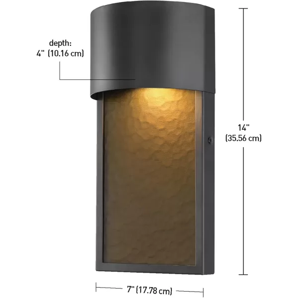 Globe Electric 44782 Maisel LED Integrated Outdoor Wall Sconce Matte Black 8W 650 Lumens 2700 Kelvin 492Bronze  Sutherland