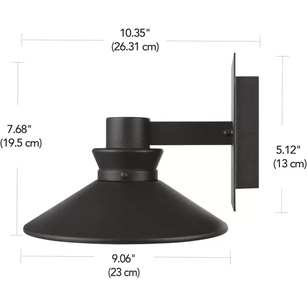 Globe Electric 44782 Maisel LED Integrated Outdoor Wall Sconce Matte Black 8W 650 Lumens 2700 Kelvin 492Matte Black  Harris