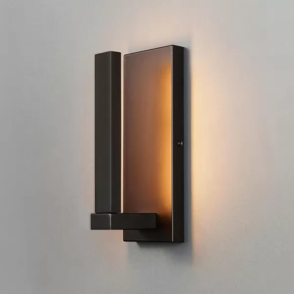 Globe Electric 44782 Maisel LED Integrated Outdoor Wall Sconce Matte Black 8W 650 Lumens 2700 Kelvin 492Matte Black  Kara