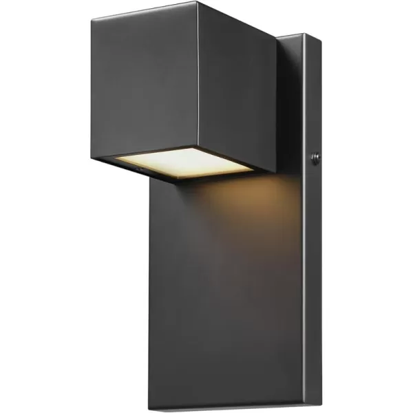 Globe Electric 44782 Maisel LED Integrated Outdoor Wall Sconce Matte Black 8W 650 Lumens 2700 Kelvin 492Bronze  Patrick