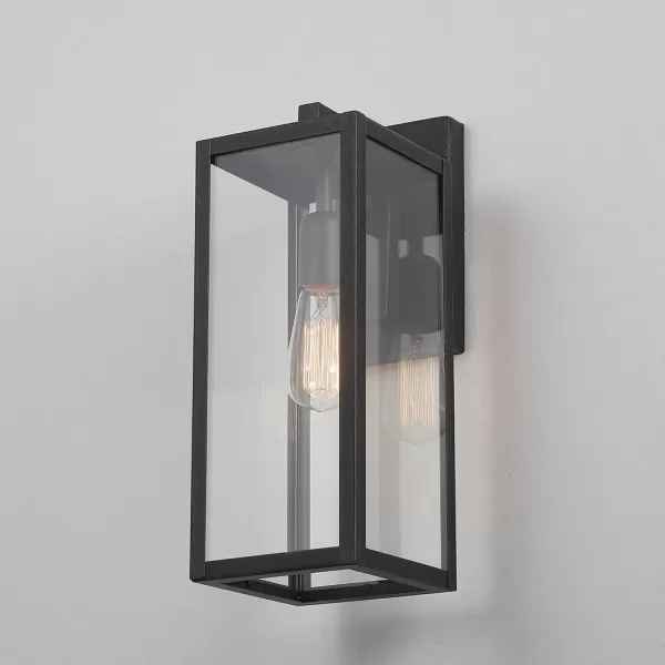 Globe Electric 44681 Bowery Sconce Matte Black with Faux Wood AccentsBrushed Dark Bronze