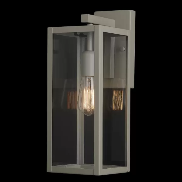 Globe Electric 44681 Bowery Sconce Matte Black with Faux Wood AccentsMatte Grey