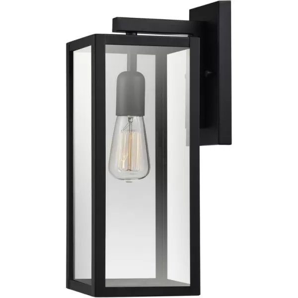 Globe Electric 44681 Bowery Sconce Matte Black with Faux Wood AccentsMatte Black