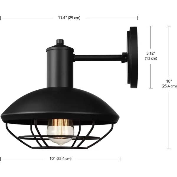 imageGlobe Electric 40190 1Light IndoorOutdoor Wall Sconce Oil Rubbed Bronze Wall Lighting Wall Lamp Dimmable Kitchen Sconces Wall Lighting Porch Light Patio Dcor Bulb Not IncludedBlack  Helios