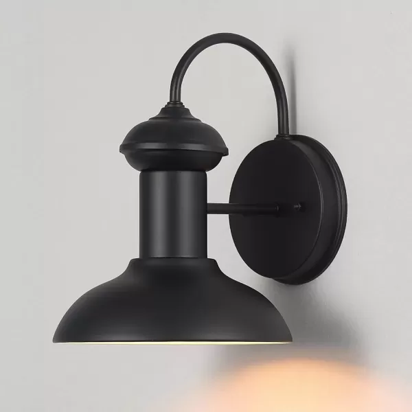 imageGlobe Electric 40190 1Light IndoorOutdoor Wall Sconce Oil Rubbed Bronze Wall Lighting Wall Lamp Dimmable Kitchen Sconces Wall Lighting Porch Light Patio Dcor Bulb Not IncludedMatte Black  Martes