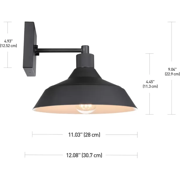 imageGlobe Electric 40190 1Light IndoorOutdoor Wall Sconce Oil Rubbed Bronze Wall Lighting Wall Lamp Dimmable Kitchen Sconces Wall Lighting Porch Light Patio Dcor Bulb Not IncludedMatte Black  Sutton