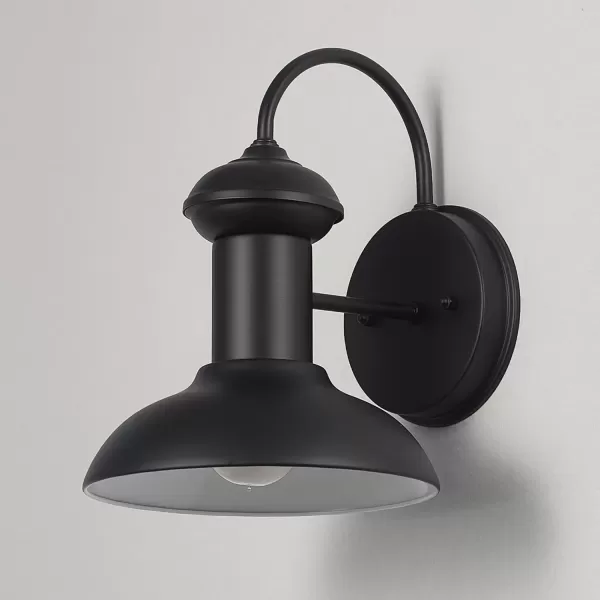 imageGlobe Electric 40190 1Light IndoorOutdoor Wall Sconce Oil Rubbed Bronze Wall Lighting Wall Lamp Dimmable Kitchen Sconces Wall Lighting Porch Light Patio Dcor Bulb Not IncludedMatte Black  Martes