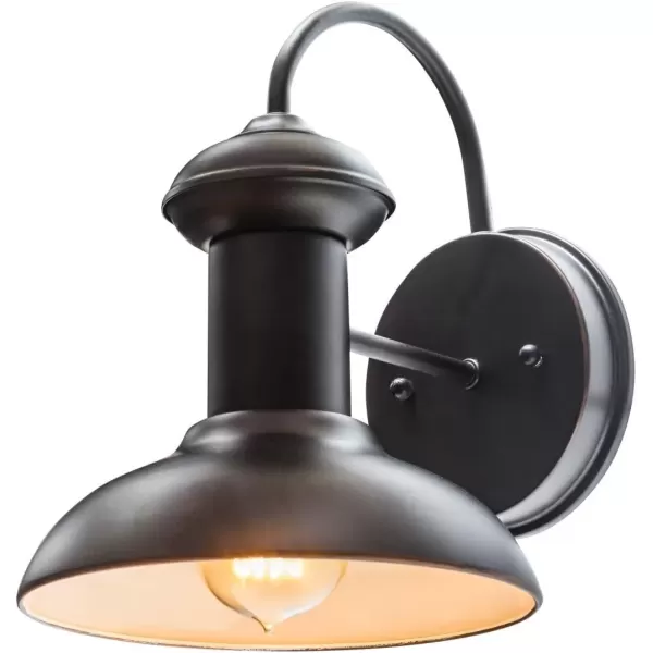 imageGlobe Electric 40190 1Light IndoorOutdoor Wall Sconce Oil Rubbed Bronze Wall Lighting Wall Lamp Dimmable Kitchen Sconces Wall Lighting Porch Light Patio Dcor Bulb Not IncludedBlack  Martes