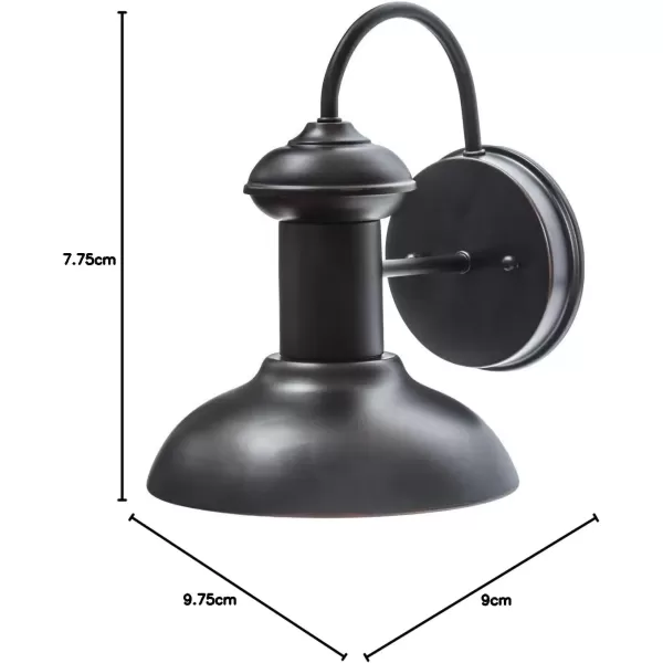 imageGlobe Electric 40190 1Light IndoorOutdoor Wall Sconce Oil Rubbed Bronze Wall Lighting Wall Lamp Dimmable Kitchen Sconces Wall Lighting Porch Light Patio Dcor Bulb Not IncludedBlack  Martes