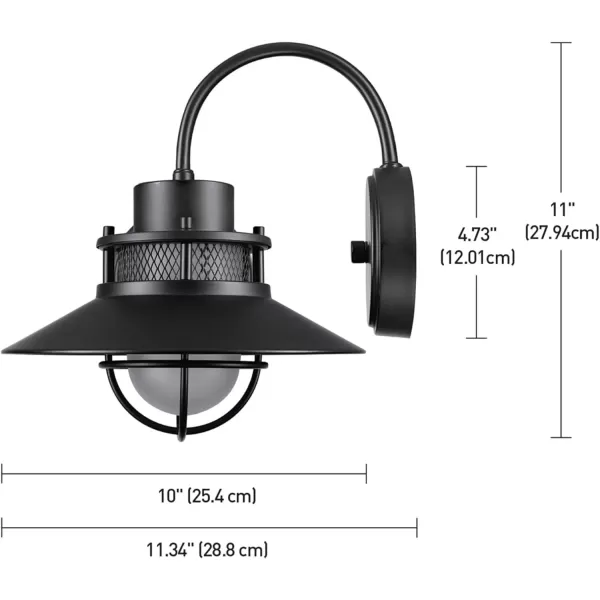 imageGlobe Electric 44388 11quot Outdoor Wall Sconce Matte White Weatherproof Outdoor Wall Lighting Modern Porch Light Front Porch Dcor Outdoor Light Fixture Outdoor Decorative Bulb Not IncludedMatte Black  Liam