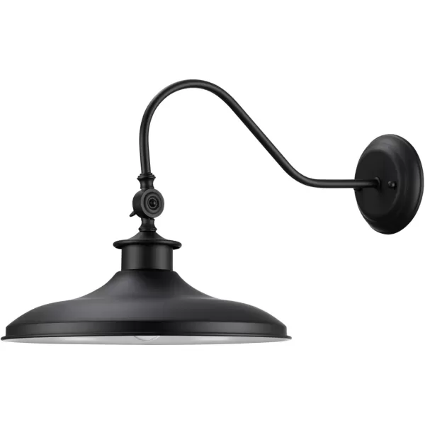 imageGlobe Electric 65855 Belmont 1Light Wall Sconce Satin Black Gold Accents Bulb Not IncludedAedan Black