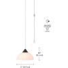 imageGlobe Electric 60435 1Light Plugin Pendant Dark Bronze Frosted Plastic Shade Clear Hanging Cord E26 Base Socket Kitchen Island Caf Ceiling Hanging Light Fixture Vintage Bulb Not IncludedDark Bronze