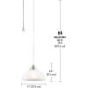 imageGlobe Electric 60435 1Light Plugin Pendant Dark Bronze Frosted Plastic Shade Clear Hanging Cord E26 Base Socket Kitchen Island Caf Ceiling Hanging Light Fixture Vintage Bulb Not IncludedBrushed Steel