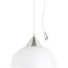 imageGlobe Electric 60435 1Light Plugin Pendant Dark Bronze Frosted Plastic Shade Clear Hanging Cord E26 Base Socket Kitchen Island Caf Ceiling Hanging Light Fixture Vintage Bulb Not IncludedBrushed Steel